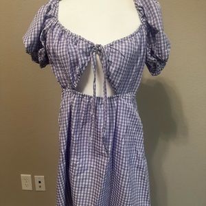 Purple gingham h&m dress
